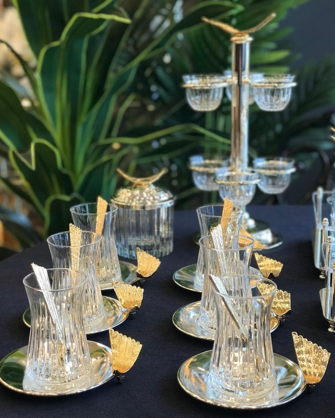 طقم ضيافة نحاسي 26 قطعة - SOUQ ALAWANI