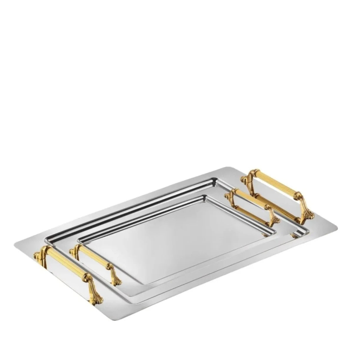 طقم صواني ستانلس ستيل 2 قطعة - SOUQ ALAWANI