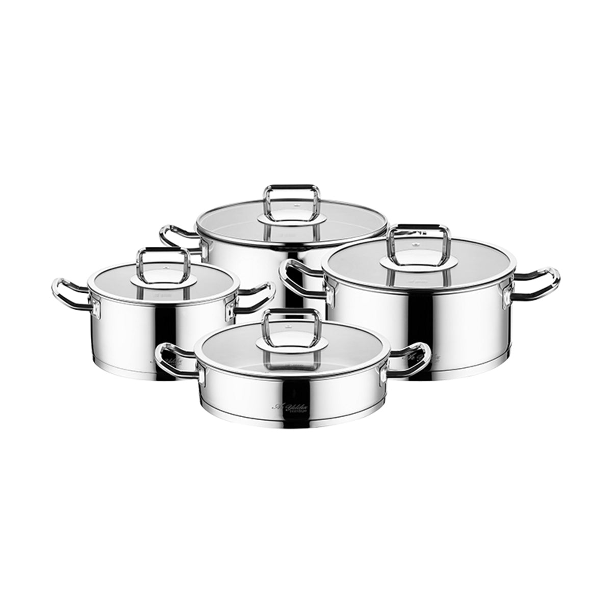 طقم قدور ستانلس ستيل 8 قطع - SOUQ ALAWANI