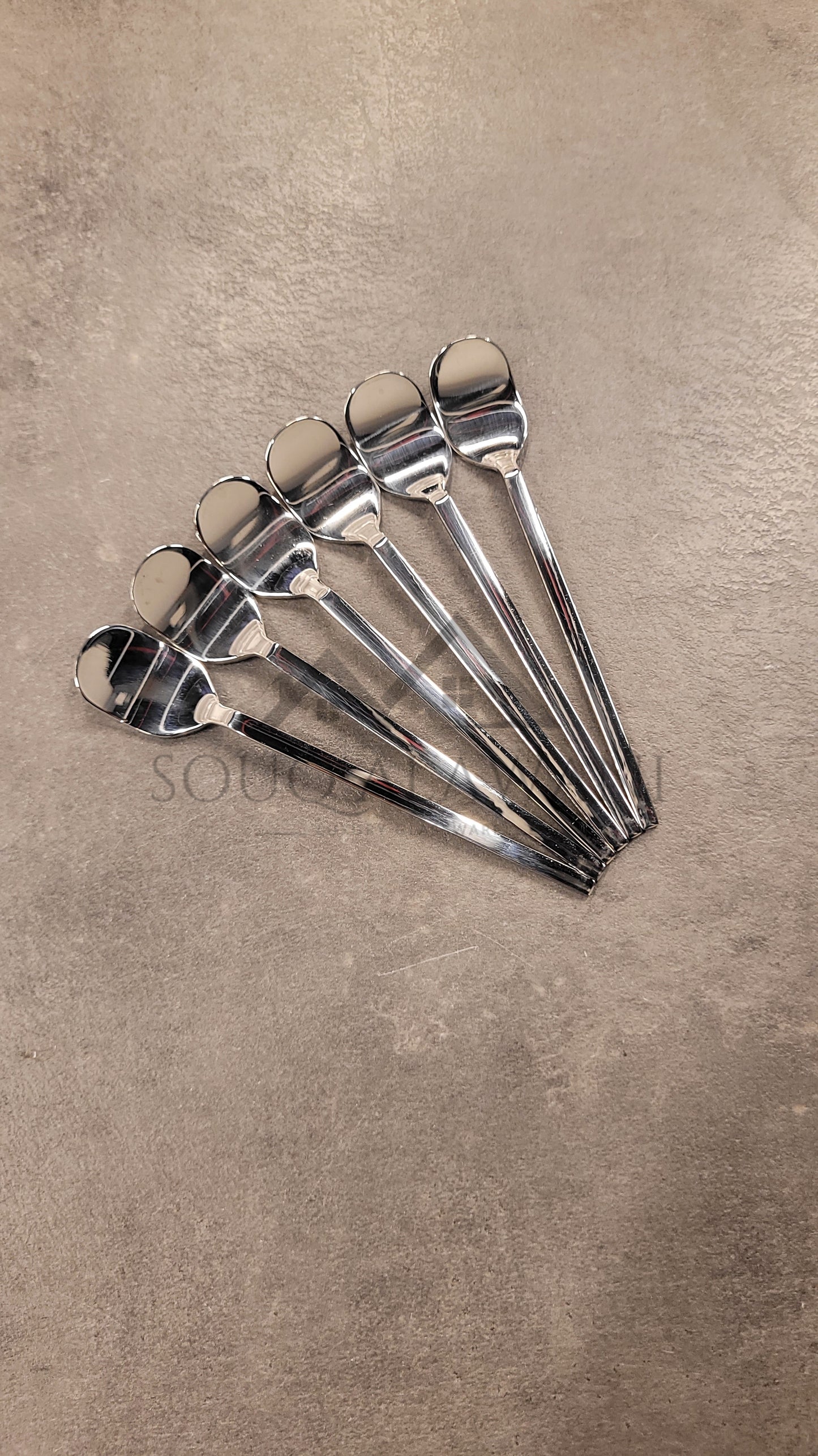 طقم ملاعق شاي لون فضي - SOUQ ALAWANI