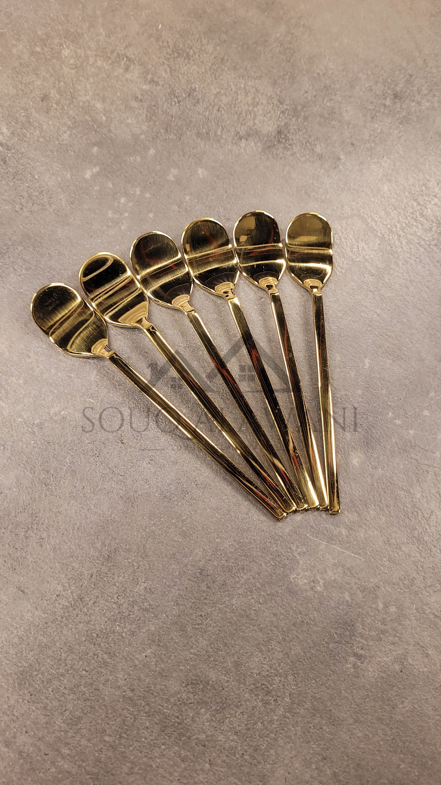 طقم ملاعق شاي لون ذهبي - SOUQ ALAWANI