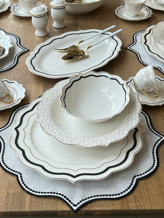 طقم سفرة 6 أشخاص -76- قطعة - SOUQ ALAWANI