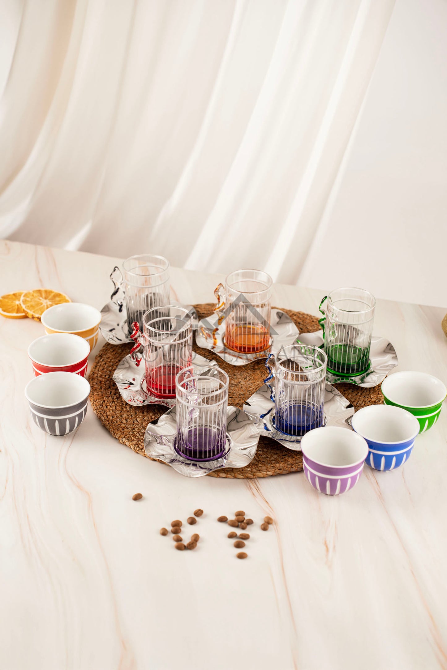 طقم شاي و قهوة 18 قطعة - SOUQ ALAWANI