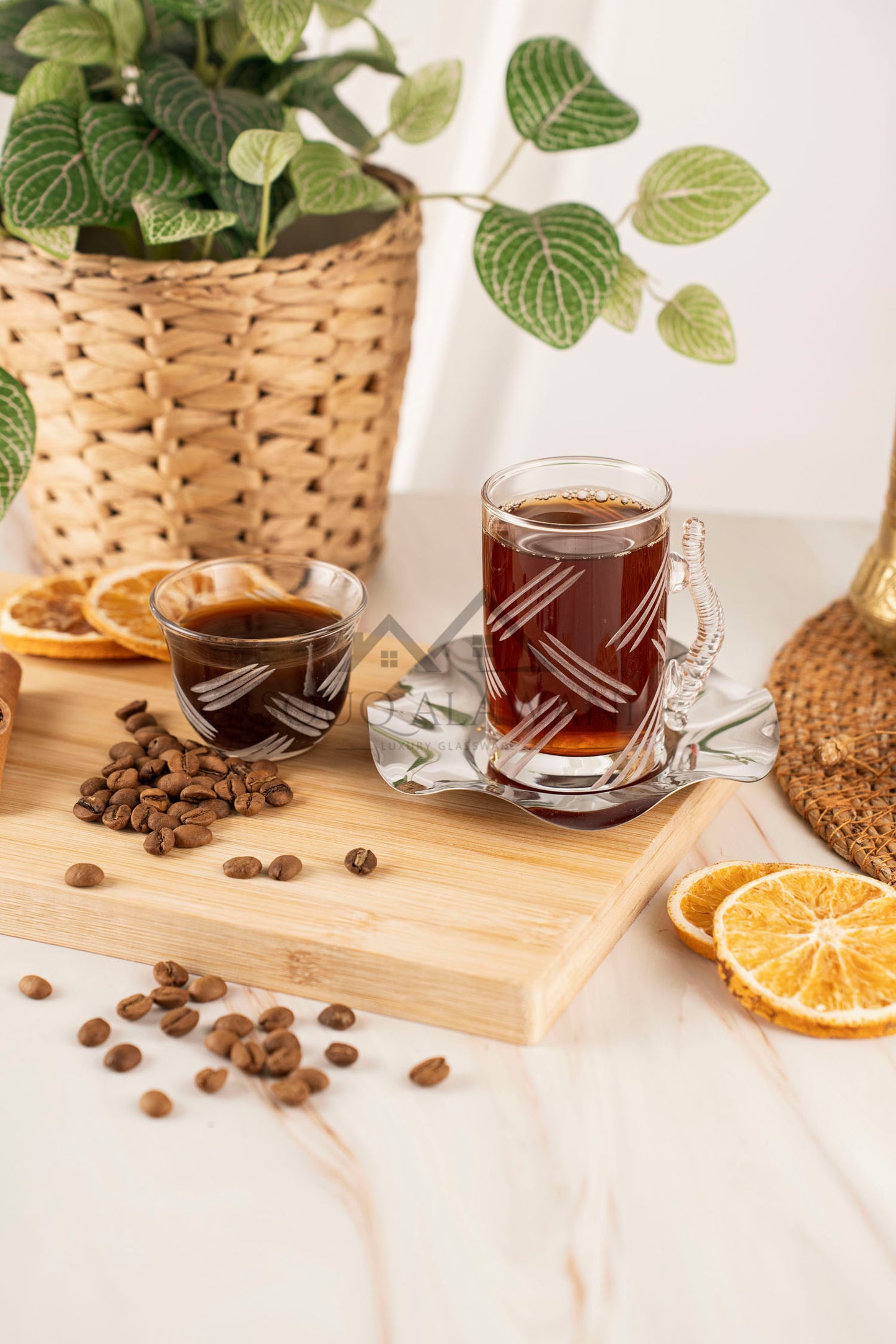 طقم شاي و قهوة 18 قطعة - SOUQ ALAWANI