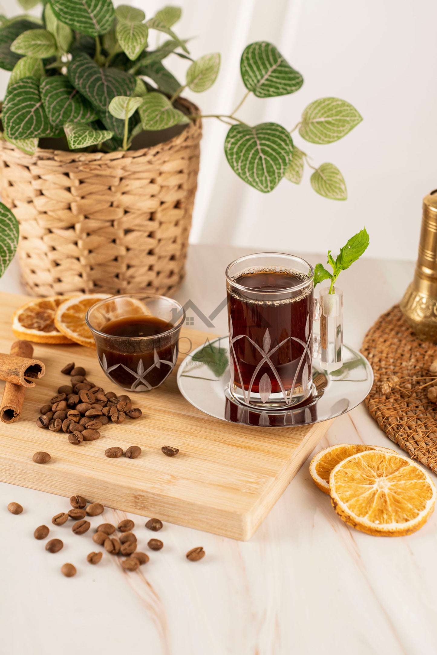 طقم شاي و قهوة 18 قطعة - SOUQ ALAWANI