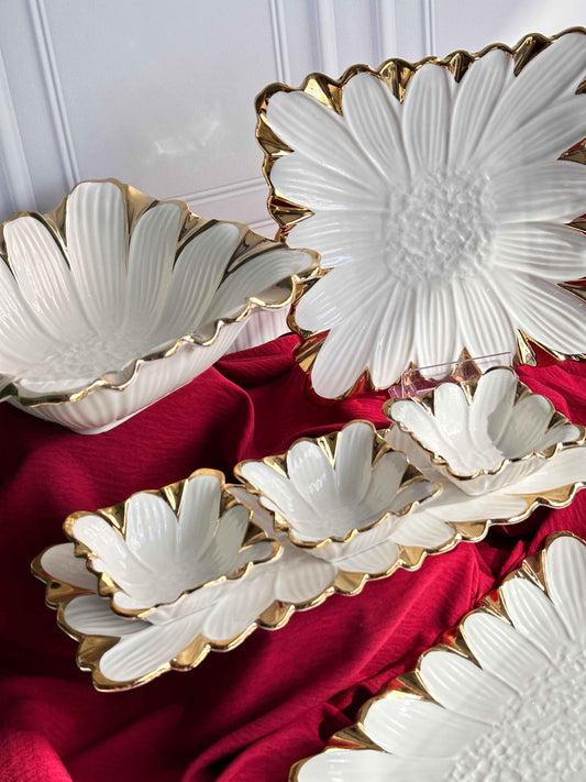 طقم أطباق تقديم بورسلان 7 قطع - SOUQ ALAWANI