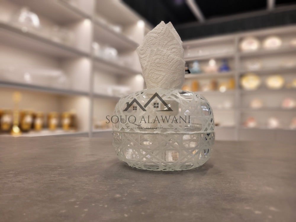 علبة مناديل لون شفاف - SOUQ ALAWANI