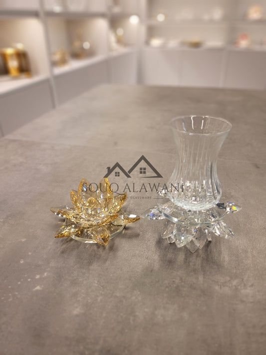 طقم كريستال وردة اللوتس 6 قطع - SOUQ ALAWANI