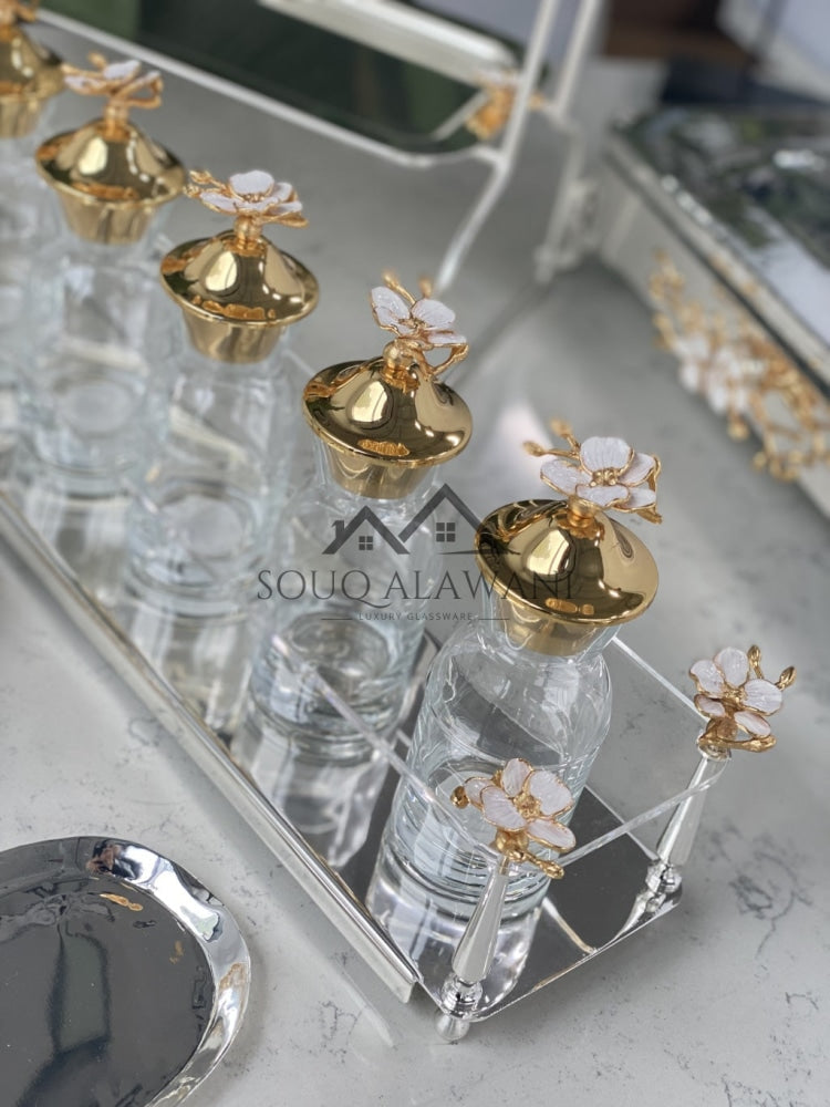 طقم كاسات عصير مع ستاند 7 قطع - SOUQ ALAWANI