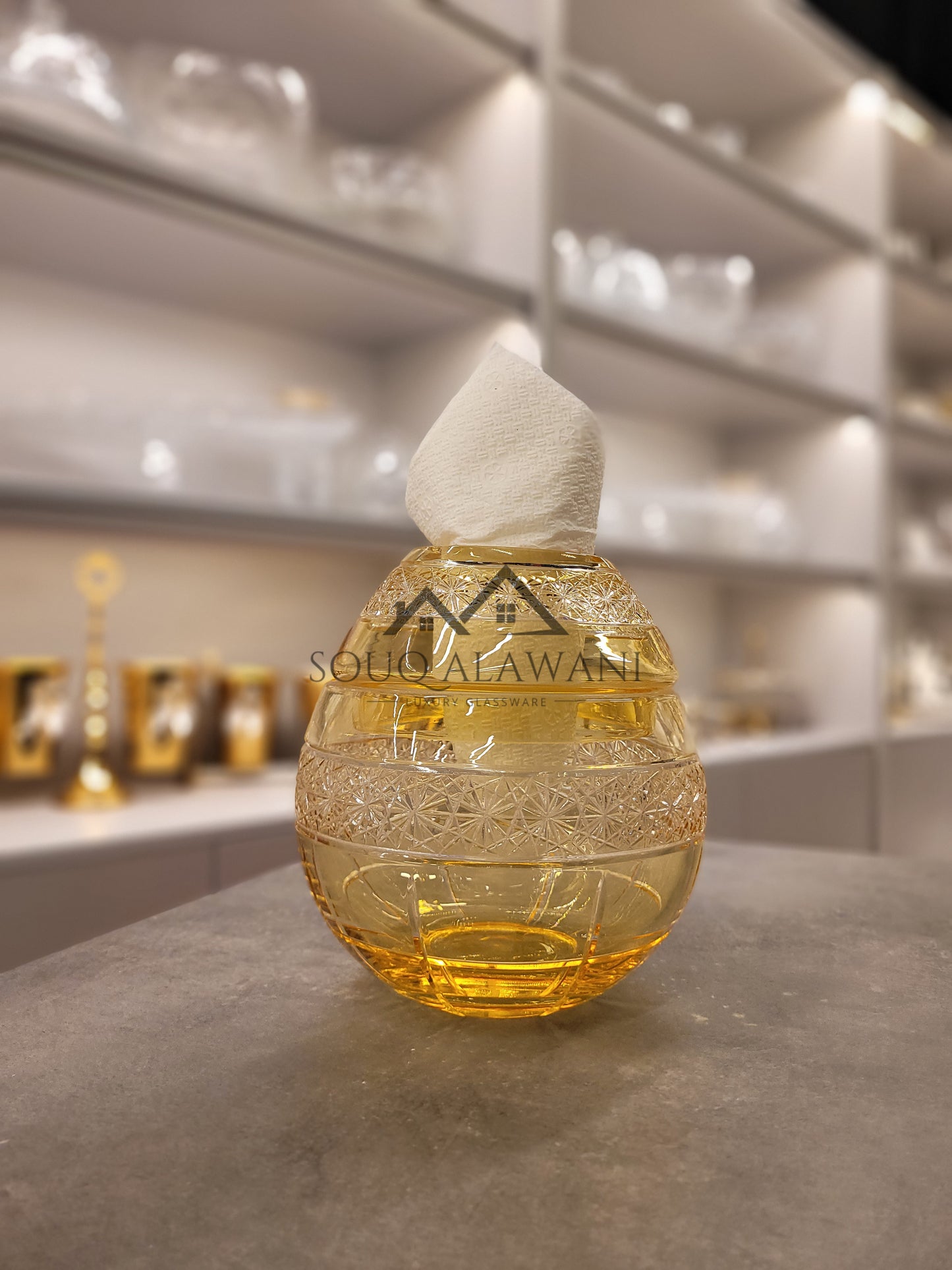 علب مناديل زجاجية - SOUQ ALAWANI