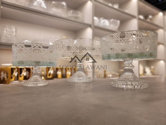 طقم ستاند حلى لون شفاف 3 قطع - SOUQ ALAWANI