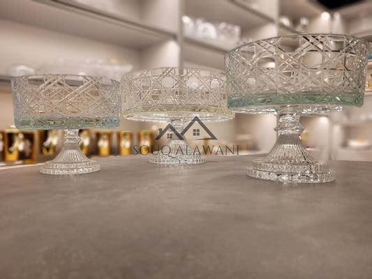 طقم ستاند حلى لون شفاف 3 قطع - SOUQ ALAWANI