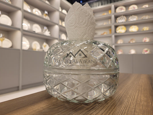 علب مناديل زجاجية فاخرة - SOUQ ALAWANI
