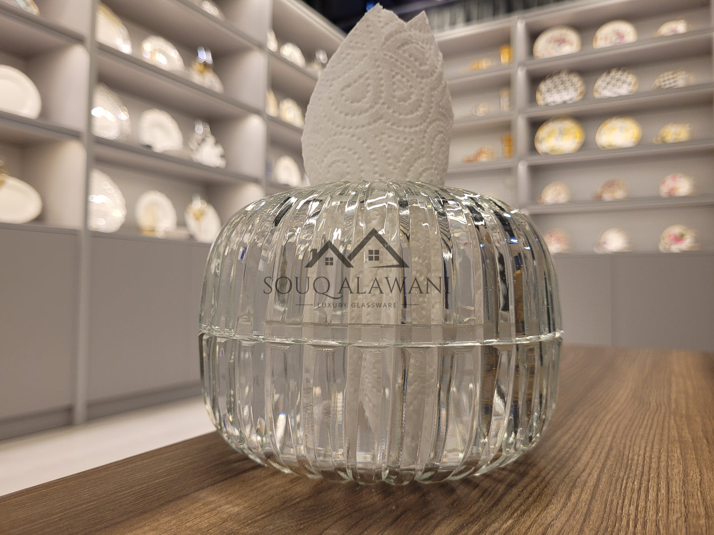 علب مناديل زجاجية - SOUQ ALAWANI