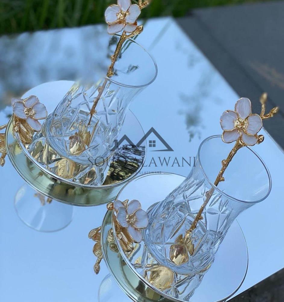 طقم شاي نحاسي 18 قطعة - SOUQ ALAWANI