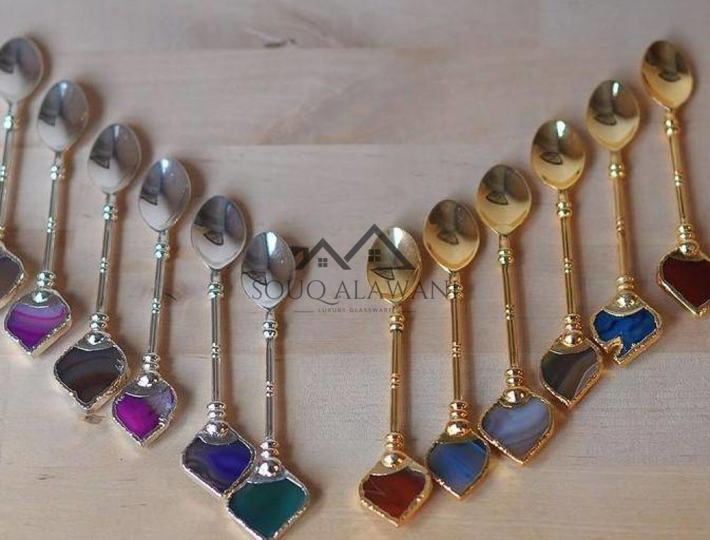 طقم ملاعق نحاسية 12 قطعة - SOUQ ALAWANI