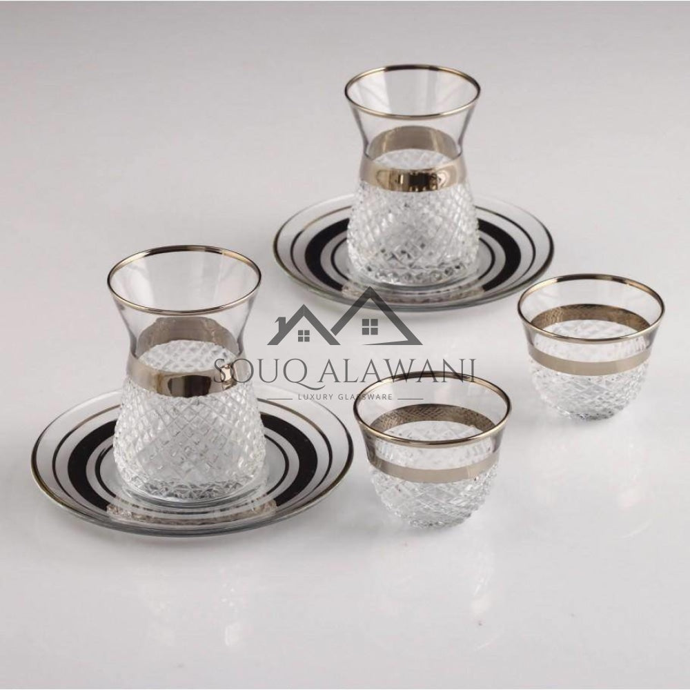 طقم شاي مع قهوة عربية 18 قطعة - SOUQ ALAWANI