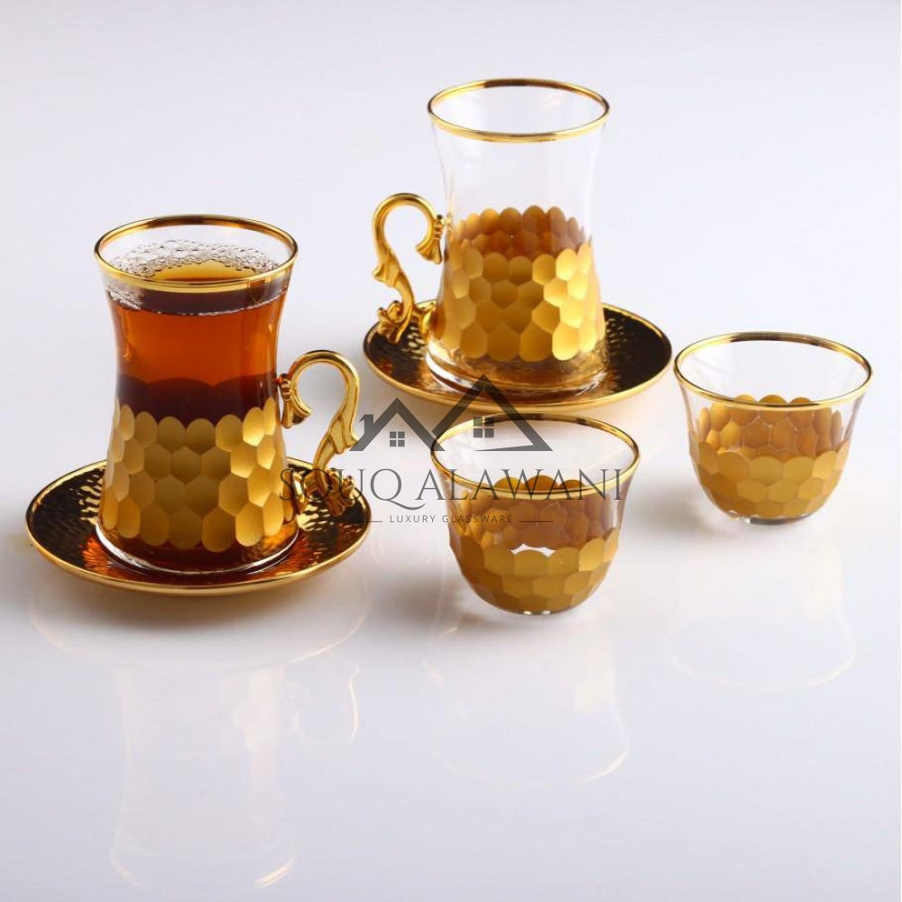 طقم شاي مع قهوة عربية 18 قطعة - SOUQ ALAWANI