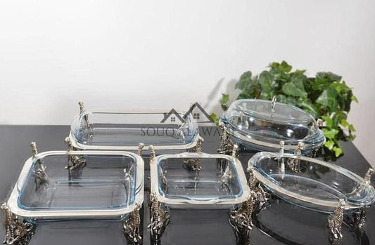 طقم سخانات طعام زجاجية 6 قطع - SOUQ ALAWANI