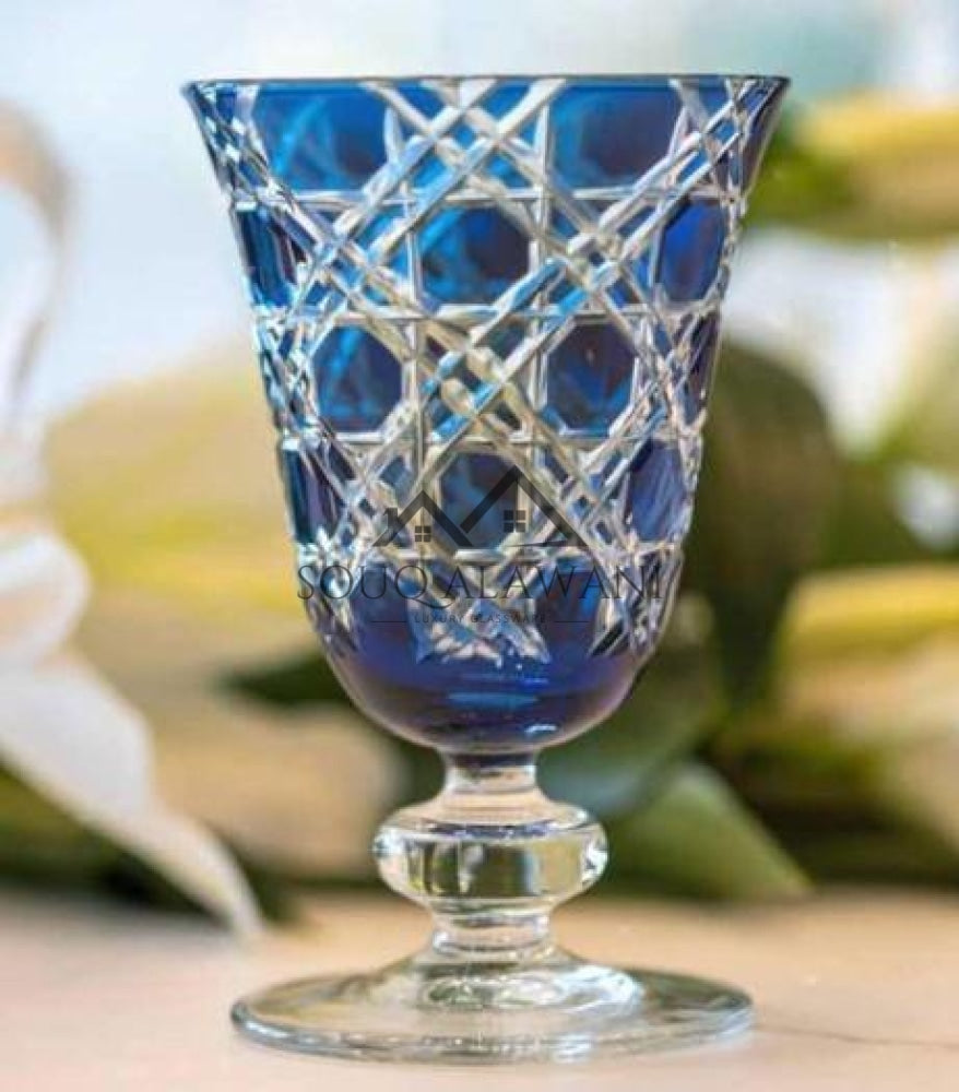 طقم كاسات عصير لون أزرق 6 قطع - SOUQ ALAWANI