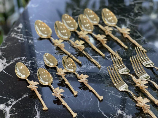 طقم ملاعق نحاسي 24 قطعة - SOUQ ALAWANI