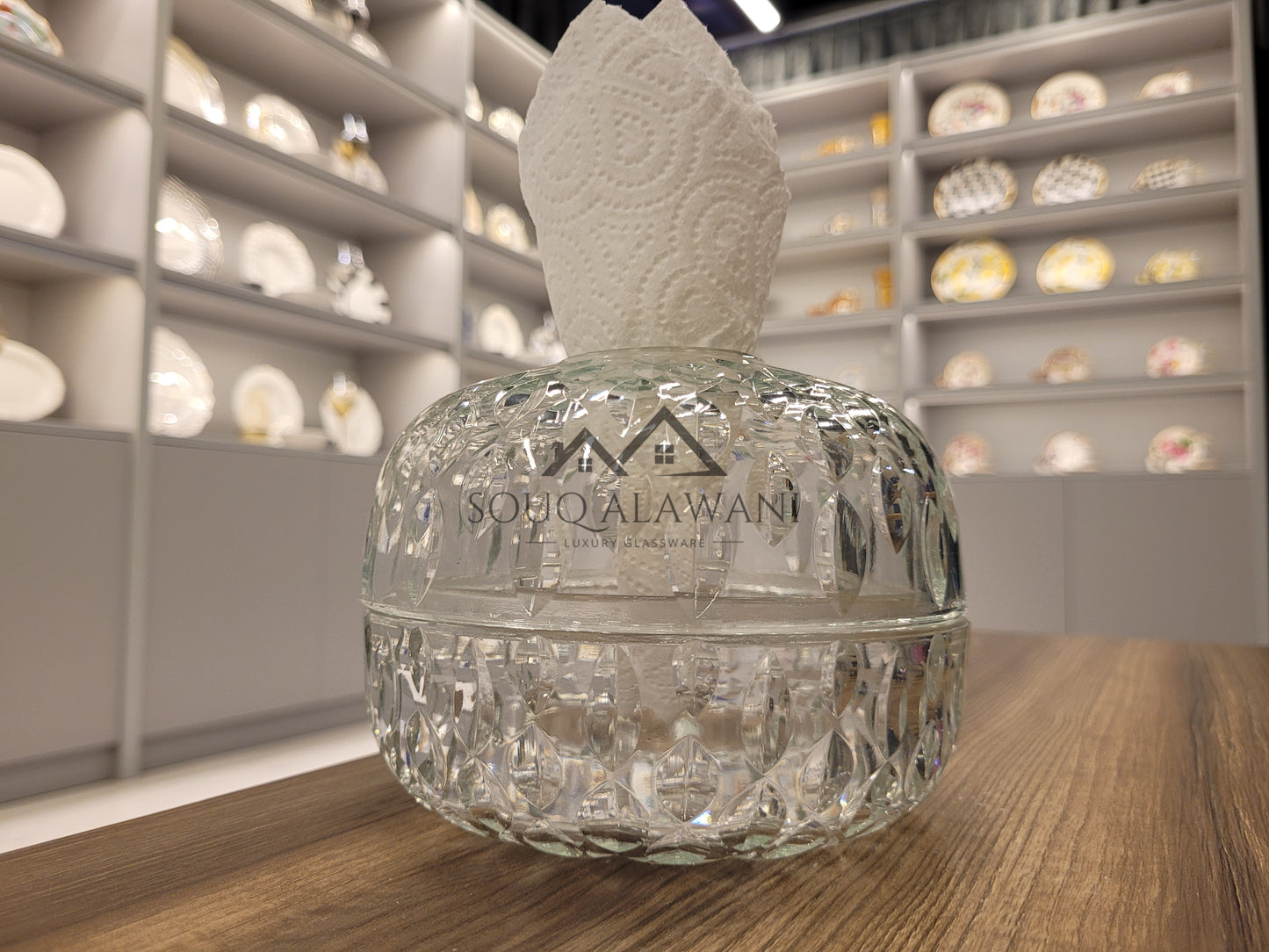 علب مناديل زجاجية - SOUQ ALAWANI
