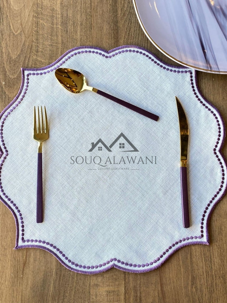 طقم مفارش & مناديل السفرة . 6 قطع - SOUQ ALAWANI