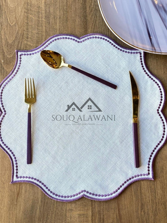 طقم مفارش & مناديل السفرة . 6 قطع - SOUQ ALAWANI