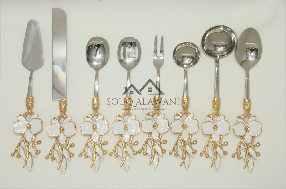 طقم ملاعق تقديم 8 قطع - SOUQ ALAWANI