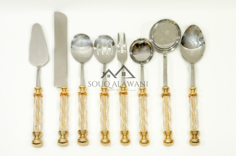 طقم ملاعق تقديم 8 قطع - SOUQ ALAWANI