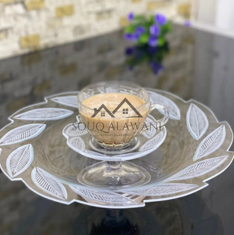 طقم ضيافة موديل ورقة شجرة - SOUQ ALAWANI