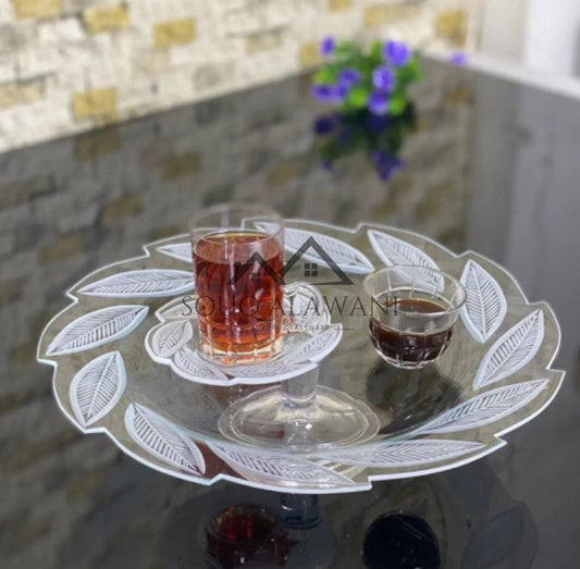 طقم ضيافة موديل ورقة شجرة - SOUQ ALAWANI