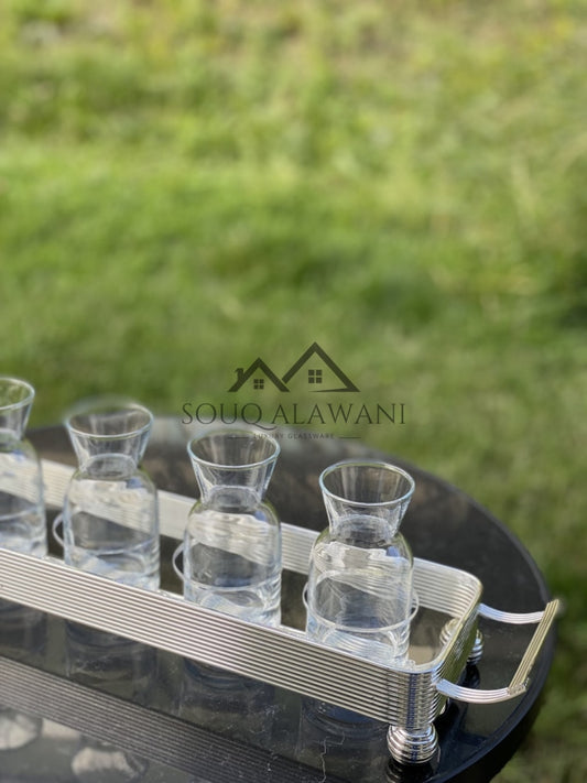 طقم كاسات عصير مع صينية - SOUQ ALAWANI