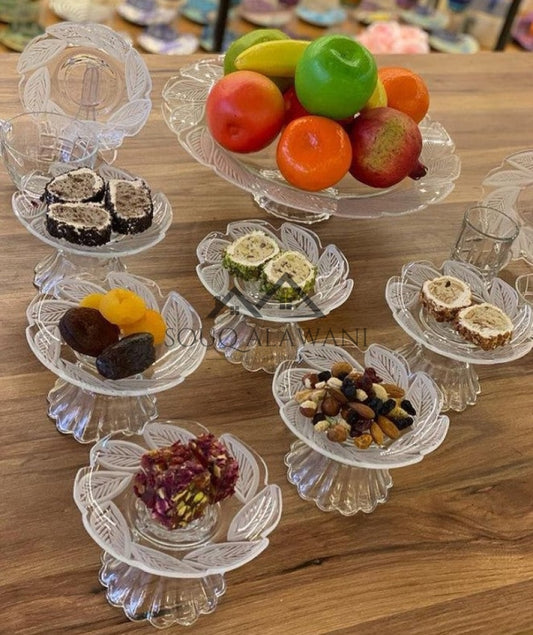 طقم ضيافة موديل ورقة شجرة - SOUQ ALAWANI