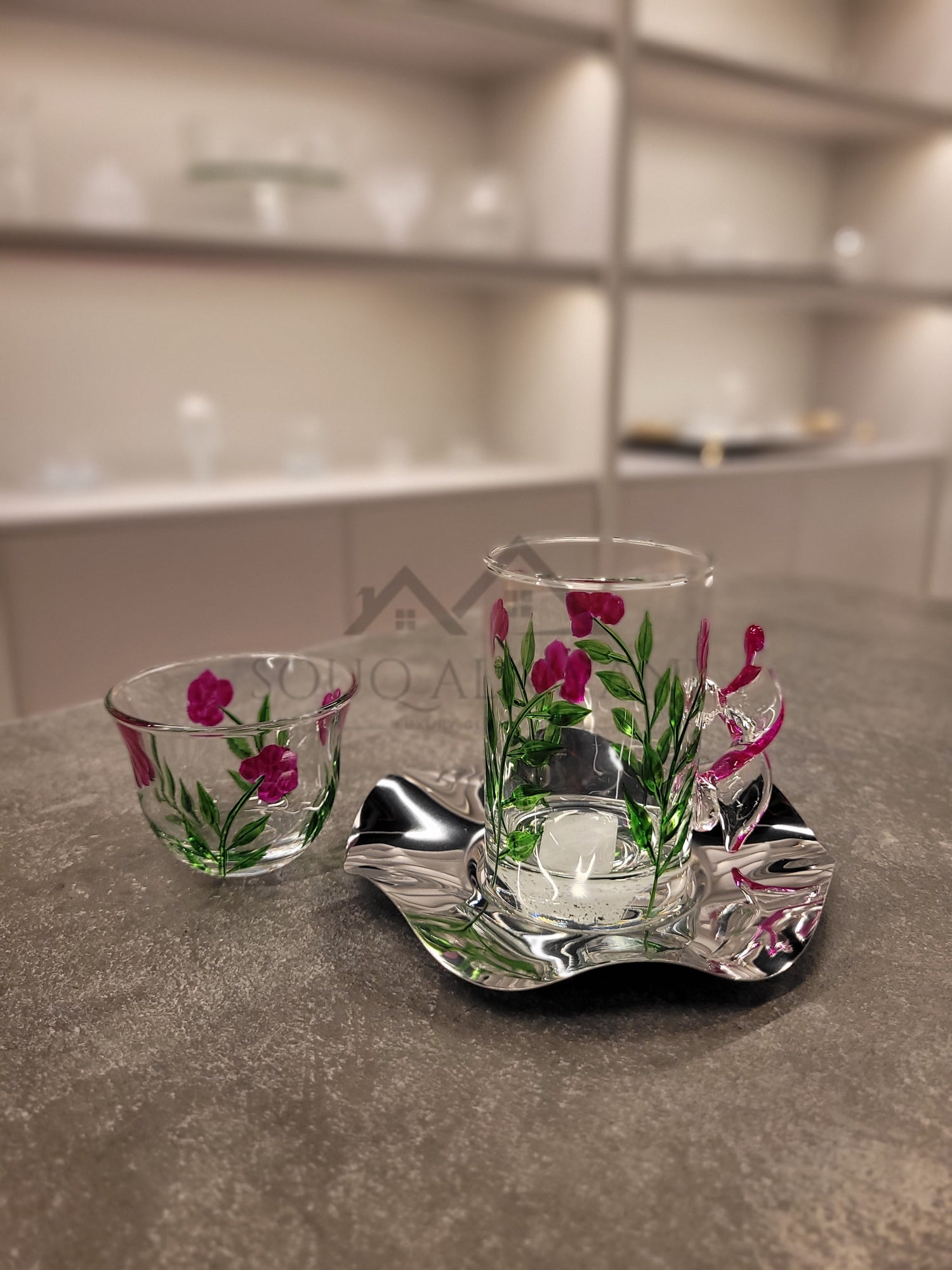 أطقم ضيافة ديكور و رسم يدوي 