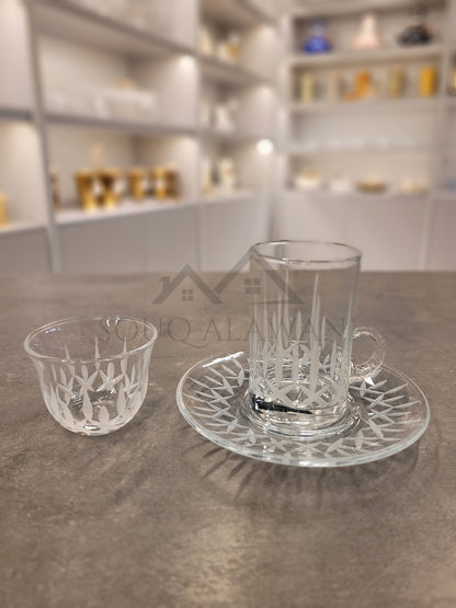 طقم شاي و قهوة 18 قطعة - SOUQ ALAWANI 