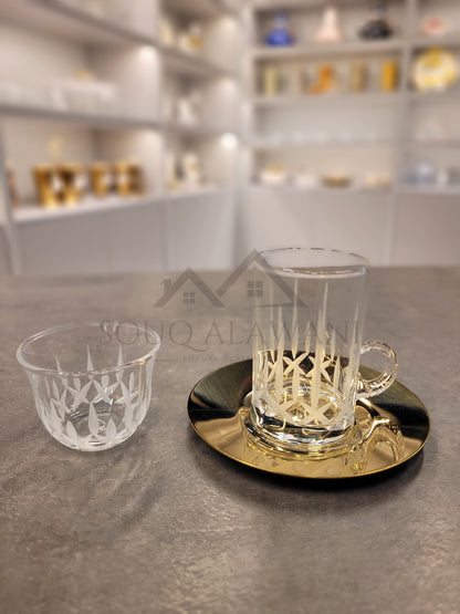 طقم شاي و قهوة 18 قطعة - SOUQ ALAWANI 