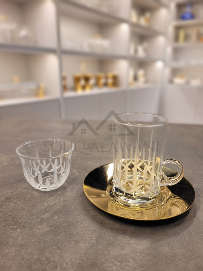 طقم شاي و قهوة 18 قطعة - SOUQ ALAWANI 