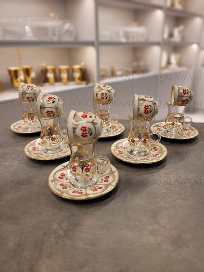 طقم ضيافة رسوم يدوية - SOUQ ALAWANI 