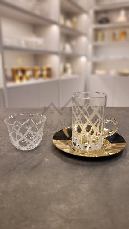 طقم شاي و قهوة / 18 قطعة - SOUQ ALAWANI 