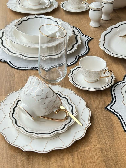 طقم سفرة 6 أشخاص -76- قطعة - SOUQ ALAWANI 