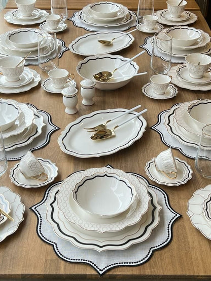 طقم سفرة 6 أشخاص -76- قطعة - SOUQ ALAWANI 