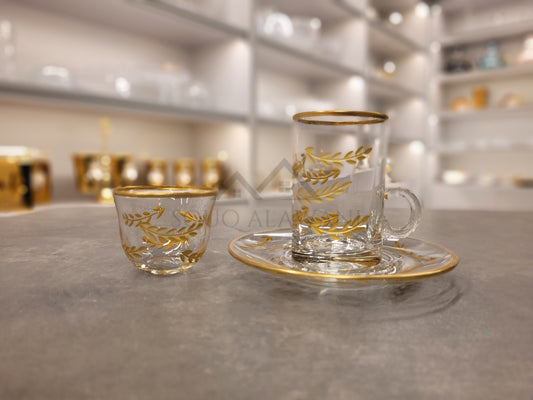 طقم شاي و قهوة 18 قطعة - SOUQ ALAWANI 