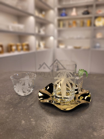 طقم شاي و قهوة 18 قطعة / النخلة - SOUQ ALAWANI 