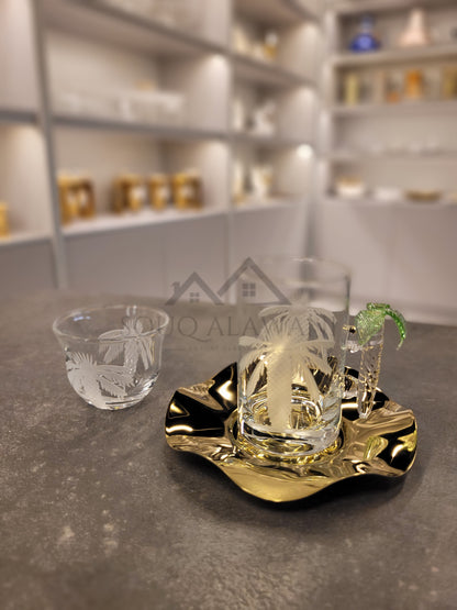 طقم شاي و قهوة 18 قطعة / النخلة - SOUQ ALAWANI 