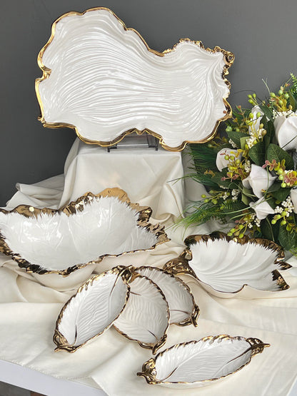 طقم أطباق تقديم بورسلان 7 قطع - SOUQ ALAWANI 