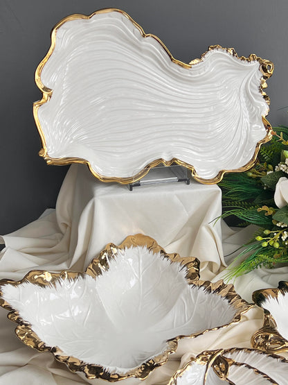 طقم أطباق تقديم بورسلان 7 قطع - SOUQ ALAWANI 