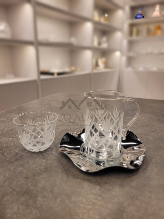 طقم شاي و قهوة 18 قطعة - SOUQ ALAWANI 