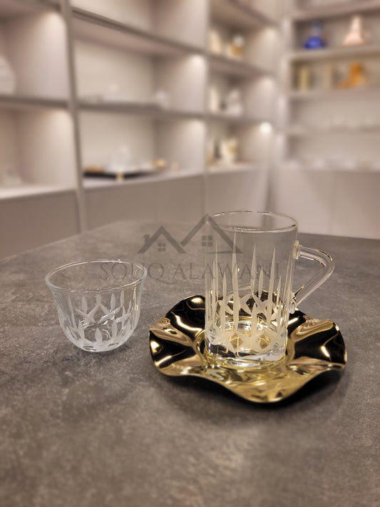 طقم شاي و قهوة 18 قطعة - SOUQ ALAWANI 