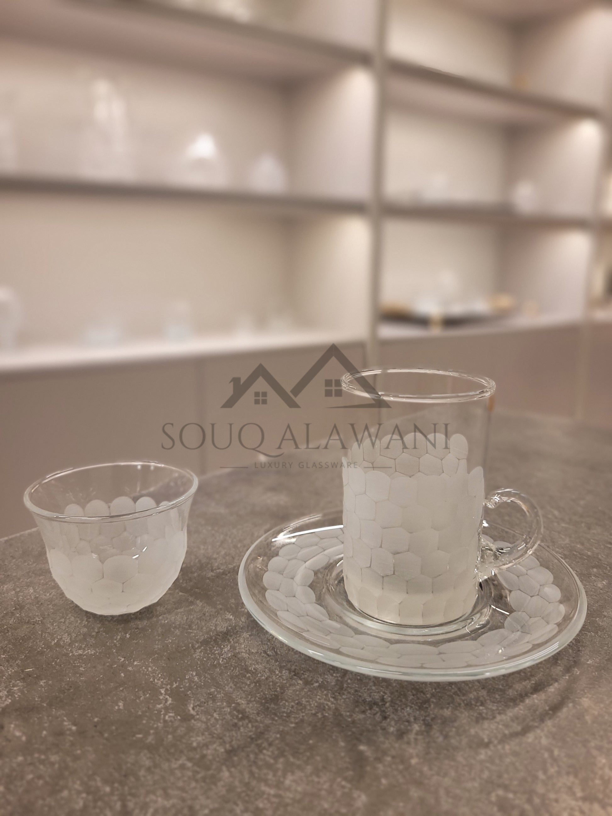 طقم شاي و قهوة 18 قطعة - SOUQ ALAWANI 